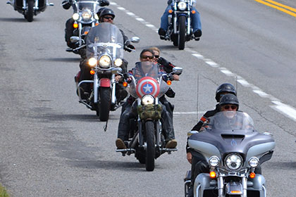 Group of eleven riders.