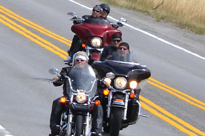A group of riders.